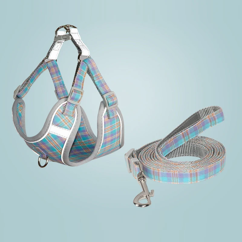 

Pets Dogs Accessories Reflective Adjustable Harness for Dogs Puppy Vest Collar Leash For French Bulldog Medium Small Large Dog