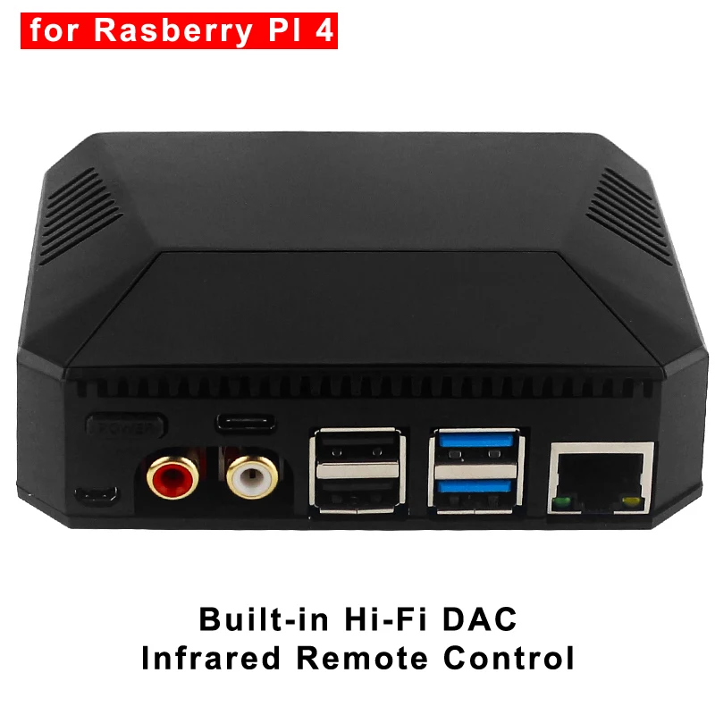 Raspberry Pi 4 Argon One Nanosound ONE Aluminum Case + Hi-Fi DAC for Raspberry Pi 4 Model B Supports MP3/WAV/Bluetooth/Volumio