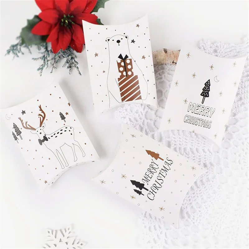 1 шт. креативная Рождественская Подарочная коробка простая елка бумажная подушка