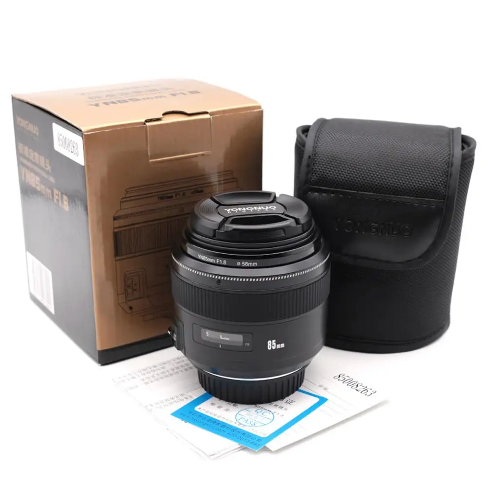 YONGNUO YN85mm f1.8 AF/MF Стандартный Средний телеобъектив с фиксированным фокусным