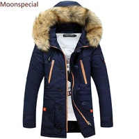 8xl thick warm parkas coat winter jacket men 15 degree hooded fur casual long outwear hooded collar windbreaker jackets coat
