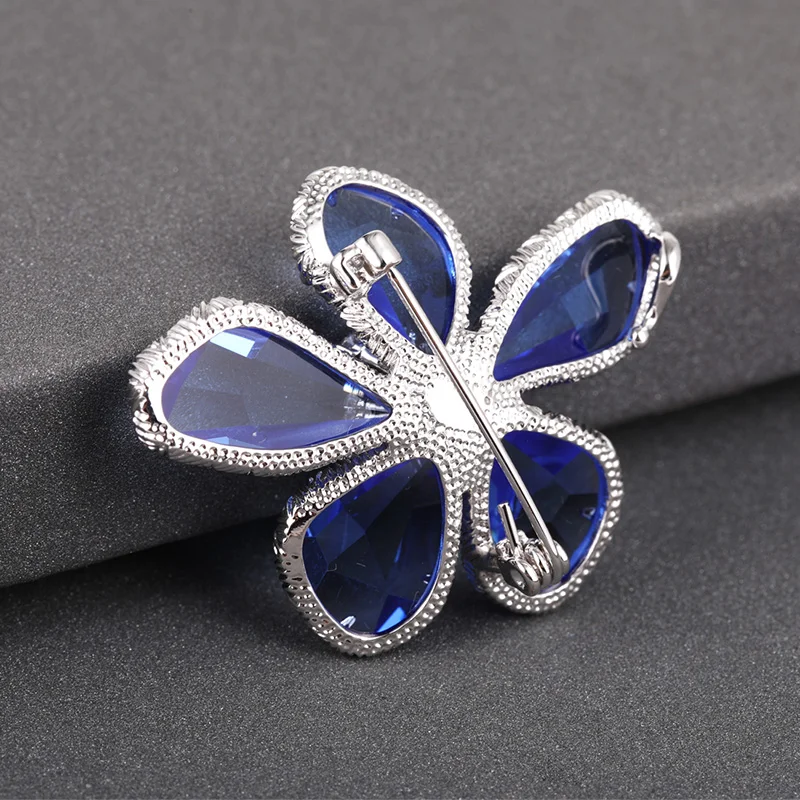 Funmor роскошный медный цветок брошь кубический циркон корсаж для женщин девочек