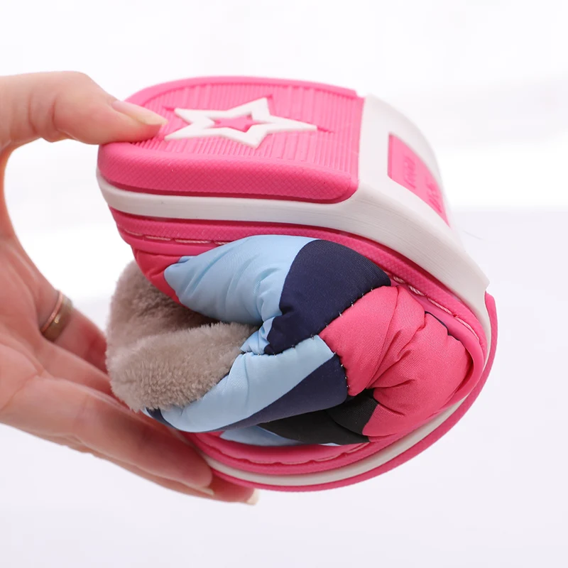 Детские хлопковые ботинки плюшевые ботильоны детские зимние с высоким берцем