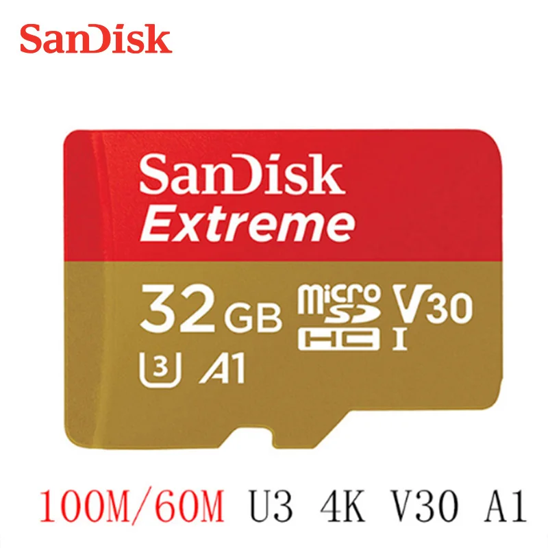 SanDisk Extreme Micro SD карта класс 10 32 ГБ 16 64 128 | Компьютеры и офис