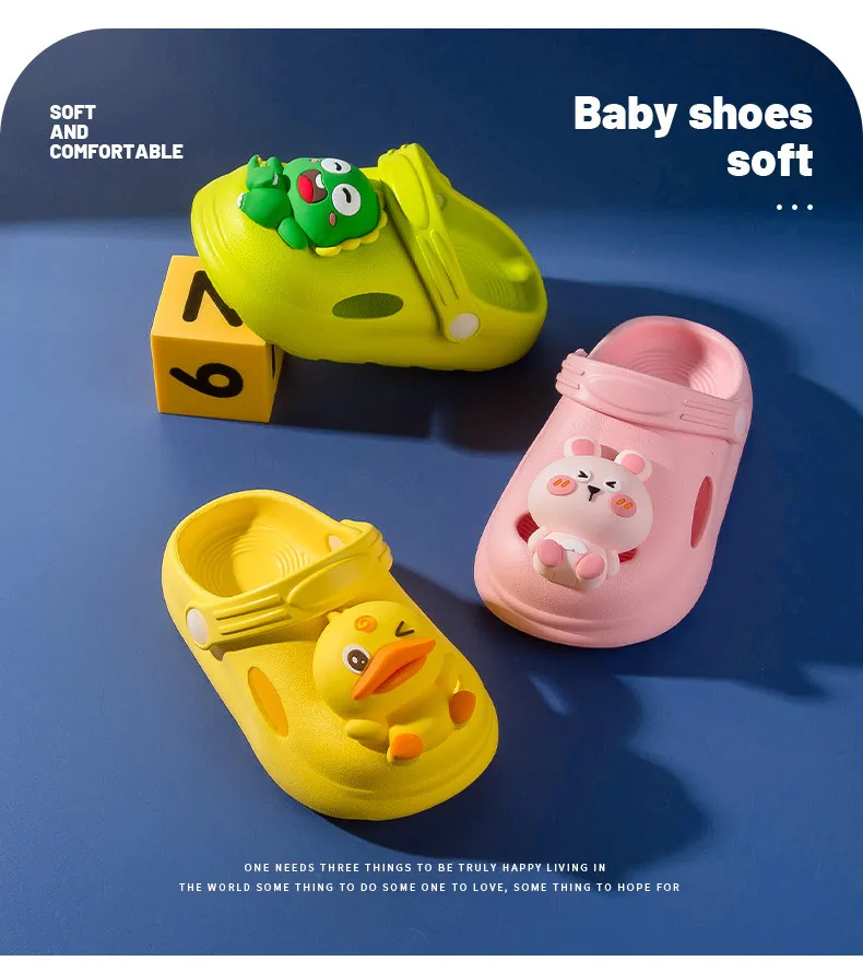 

Сандалии детские Нескользящие из ЭВА, пляжная обувь с мягкой подошвой, дышащие тапки для мальчиков и девочек, весна-лето 2022