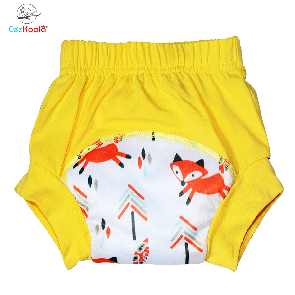 EezKoala-pantalones de entrenamiento de algod&oacute;n para beb&eacute;, bragas, pa&ntilde;ales de tela reutilizables, lavables, respetuosos con el medio ambiente-4