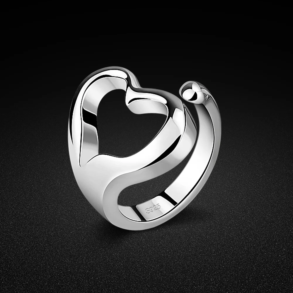 Модное кольцо из стерлингового серебра. Простое однотонное диаметром 925 дюйма