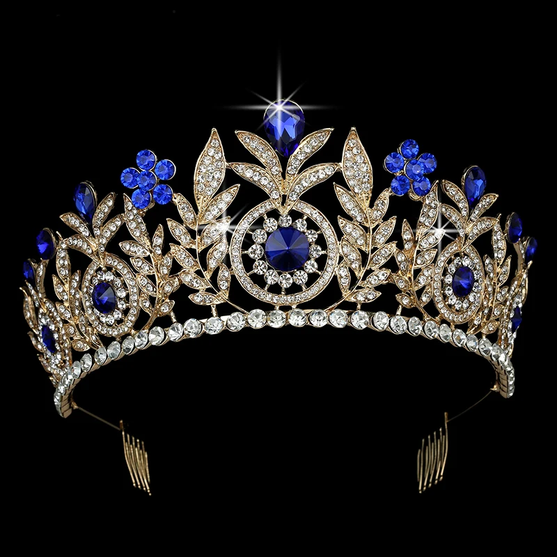 Корона хадияна в форме листа Романтика золотые свадебные аксессуары для волос