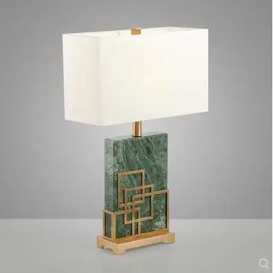 Новая китайская креативная настольная лампа из мрамора дизайнерская