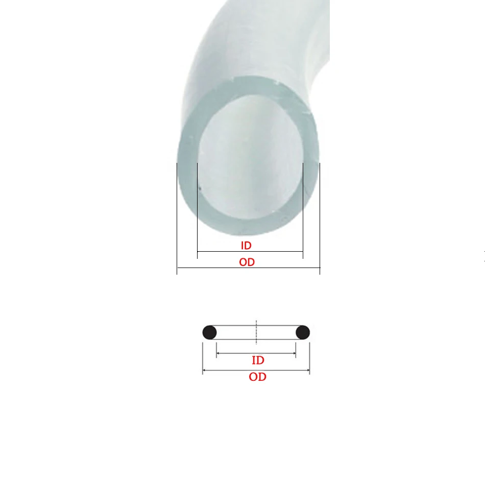 Прозрачная силиконовая трубка OD3XID1 пивная шланг для молока мягкая безопасная