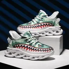 2021 новые детские кроссовки для бега для девочек модная детская спортивная обувь на шнуровке Акула дышащие повседневные теннисные кроссовки для мальчиков