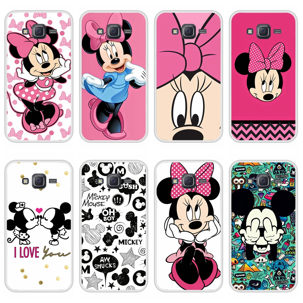 Phone Case for Samsung Galaxy J5 2015 Soft Silicone TPU Mickey Minnie Pattern Printing Coque In Stock |