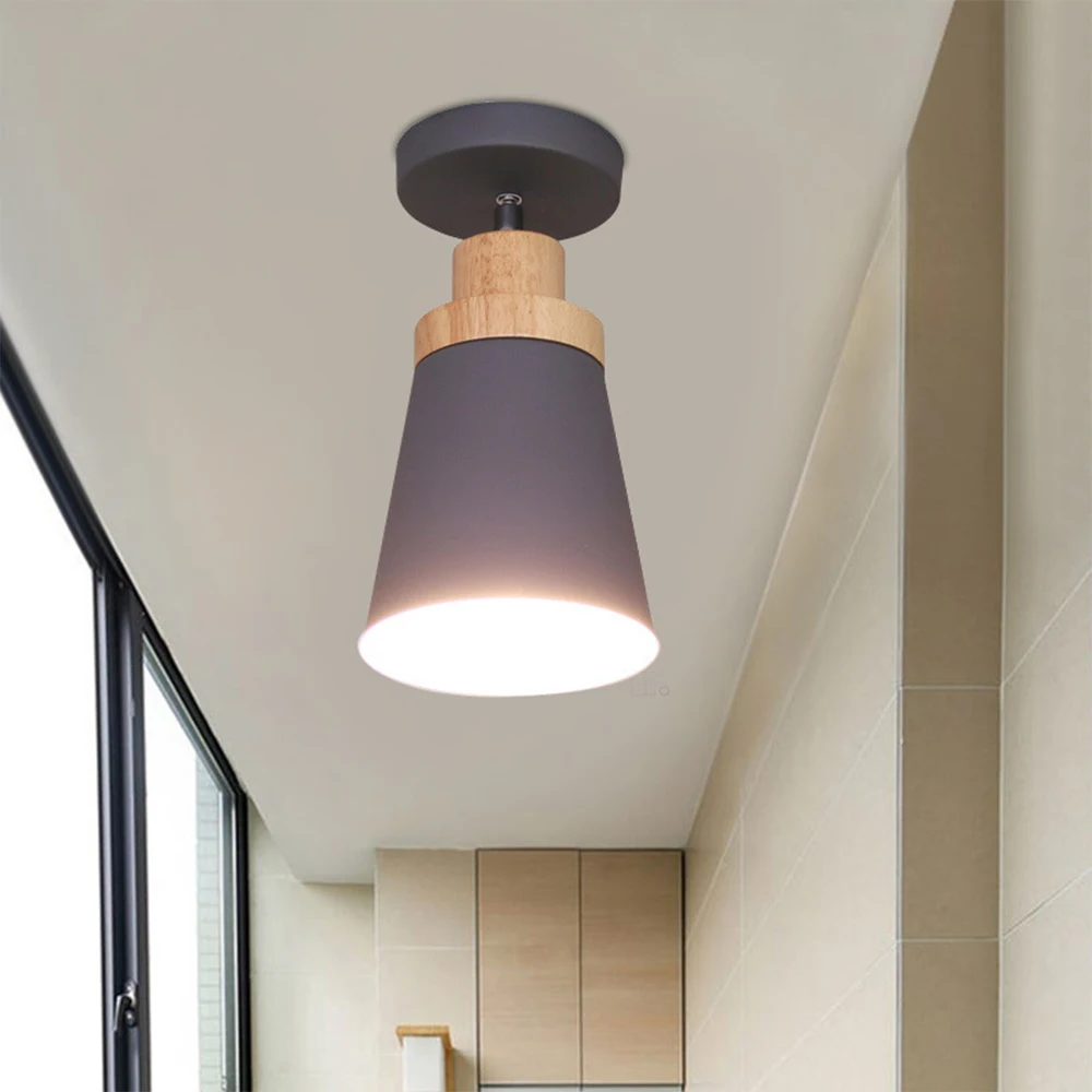 Скандинавские деревянные потолочные лампы лампа для коридора выставочный зал