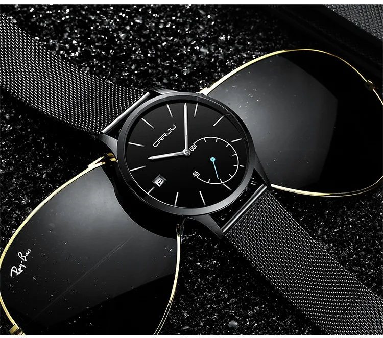 Часы CRRJU мужские наручные кварцевые Модные индивидуальные дизайнерские