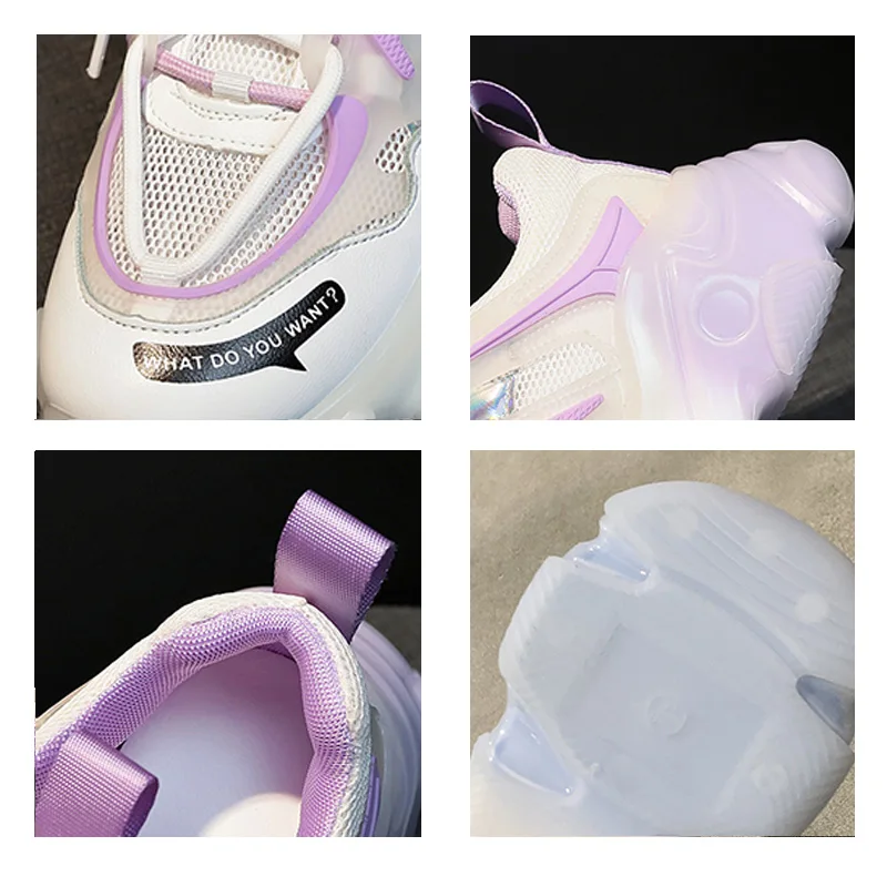 

akexiya Sneakers Women Platform Dad Sneakers Tenis Feminino Casual Flats Breathable Soft Woman Chunky Shoes Zapatillas Mujer