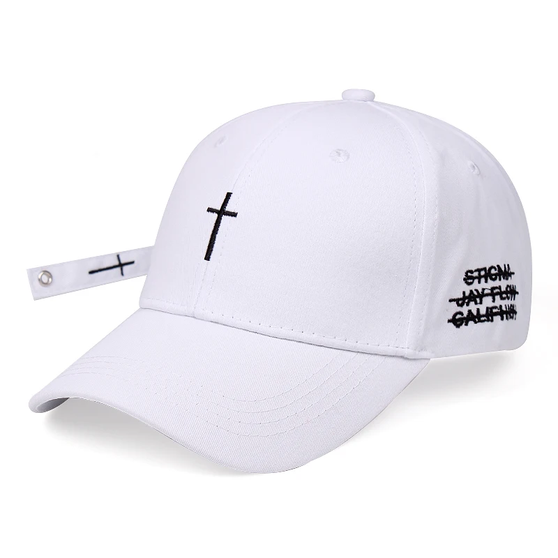 

Ladies Fashion Cross Embroidered Men's Outdoor Sports Cap Party Casual Sunshade Flat Brim Hat Snapback Cap Adjustable