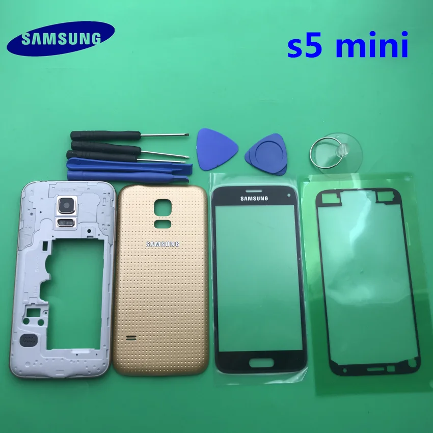 Полный корпус задняя крышка + передняя стеклянная линза экрана средняя рамка для