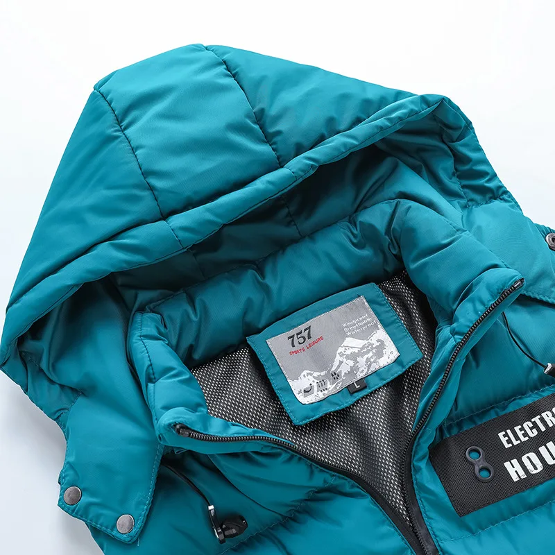 Новый мужской жилет с капюшоном спиннинг хлопок Повседневный Осень Зима тонкая