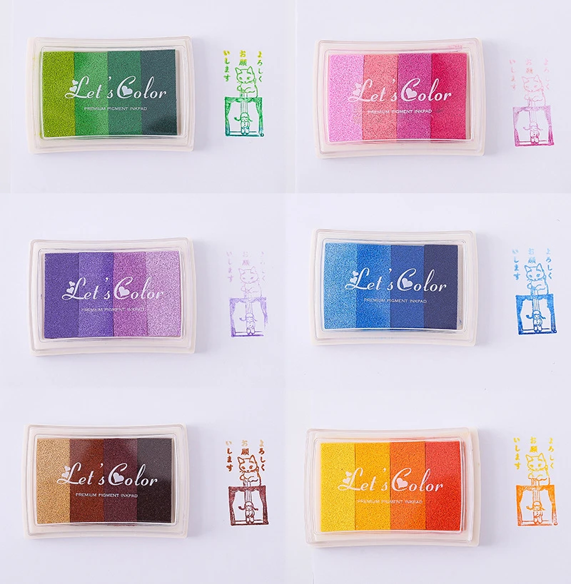 1 шт. градиент Цвета подушечка штемпельная с цветным изображением ремесло набор