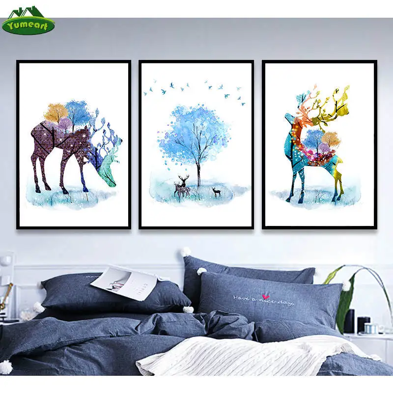 Скандинавский стиль олень вдохновляющий постер жизнь печать на холсте рисунок