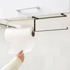 Настенный кухонный самоклеящийся держатель-рулон для полотенец, крючок для хранения салфеток, подставка для хранения аксессуаров в ванной комнате