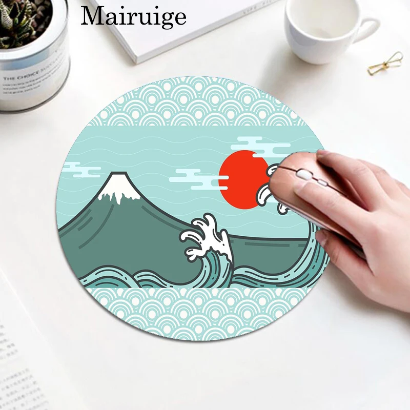

MRGLZY Round Mouse Pad Locking Retro Simple Gaming Thickening Japanese Game Office Waterproof Cartoon Round Mouse Pad