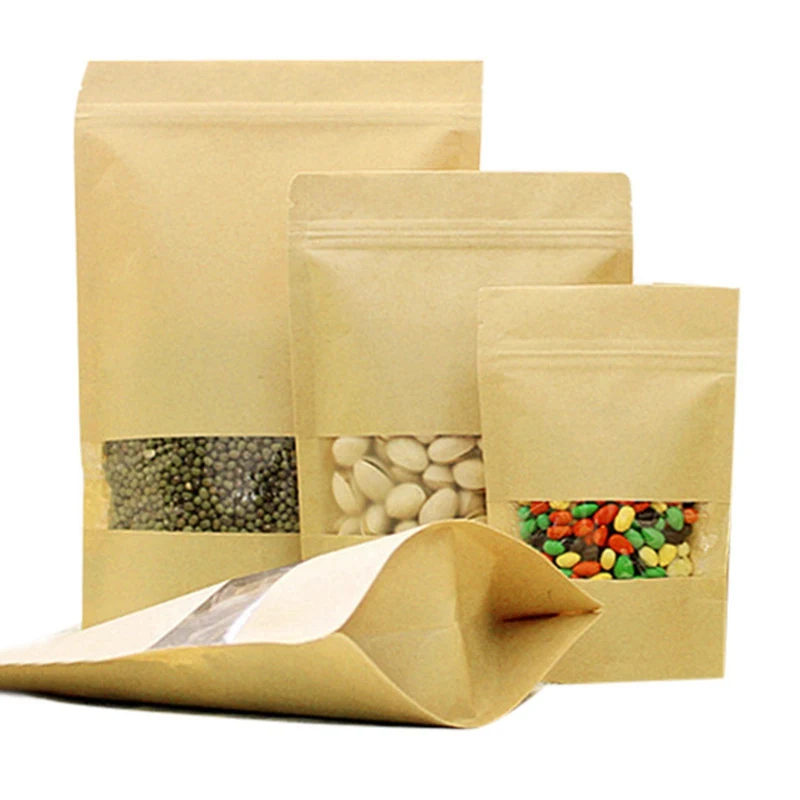 50PCs Food Storage Bag Zip Top Containers for Candy Cookies Reusable Snacks Pouches Portable Ziplock Kitchen Supplies | Дом и сад
