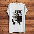 Magatama Шаринган шиноби ринниган Обито забавная футболка Аниме Мужская Уличная одежда унисекс Япония Манга Футболка белая Повседневная футболка мужская