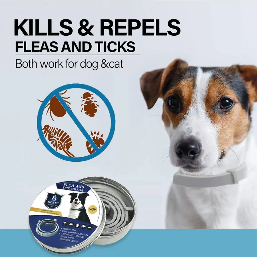 Избавляет от блох клещей Регулируемый ошейник сетка насекомых для воротник 8