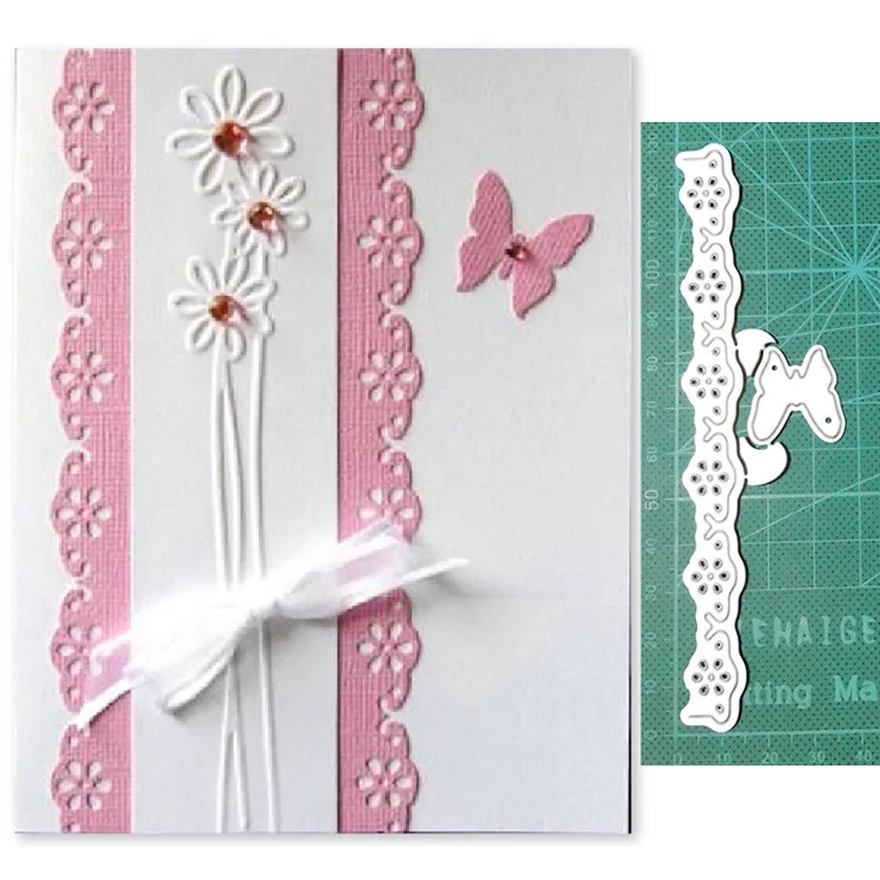 

Craft dies lace strip butterfly metal cutting dies cut die mold decoration Scrapbook dies knife mould blade punch stencils dies