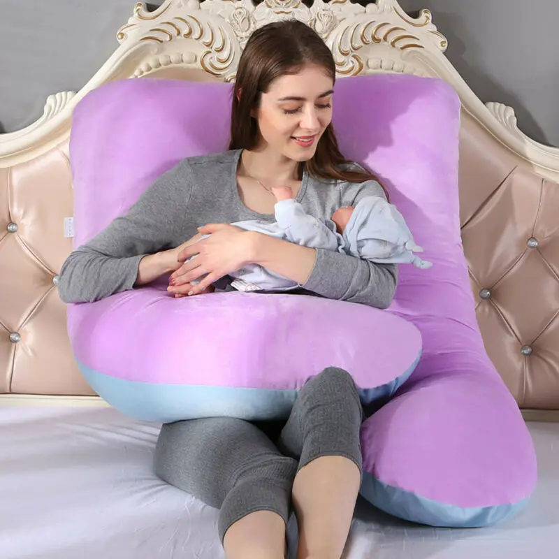 

Comfort U Pillow Full Body Maternity Pregnancy Support U Shape Comfortable Cotton Nursing Feeding Boyfriend Body Pillow