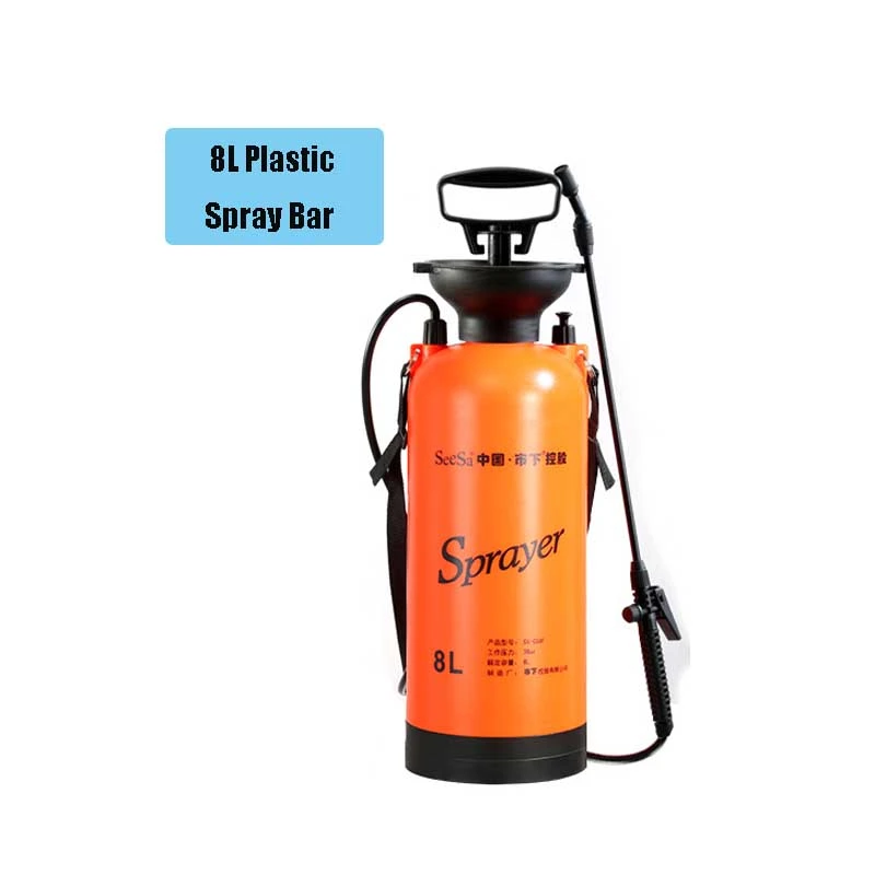 8L plastic spray bar Садовый полив пневматический опрыскиватель домашний газон большой диапазон распылитель инструмент для очистки автомобиля распыления пестицидов инструменты - Цвет: 8L plastic spray bar