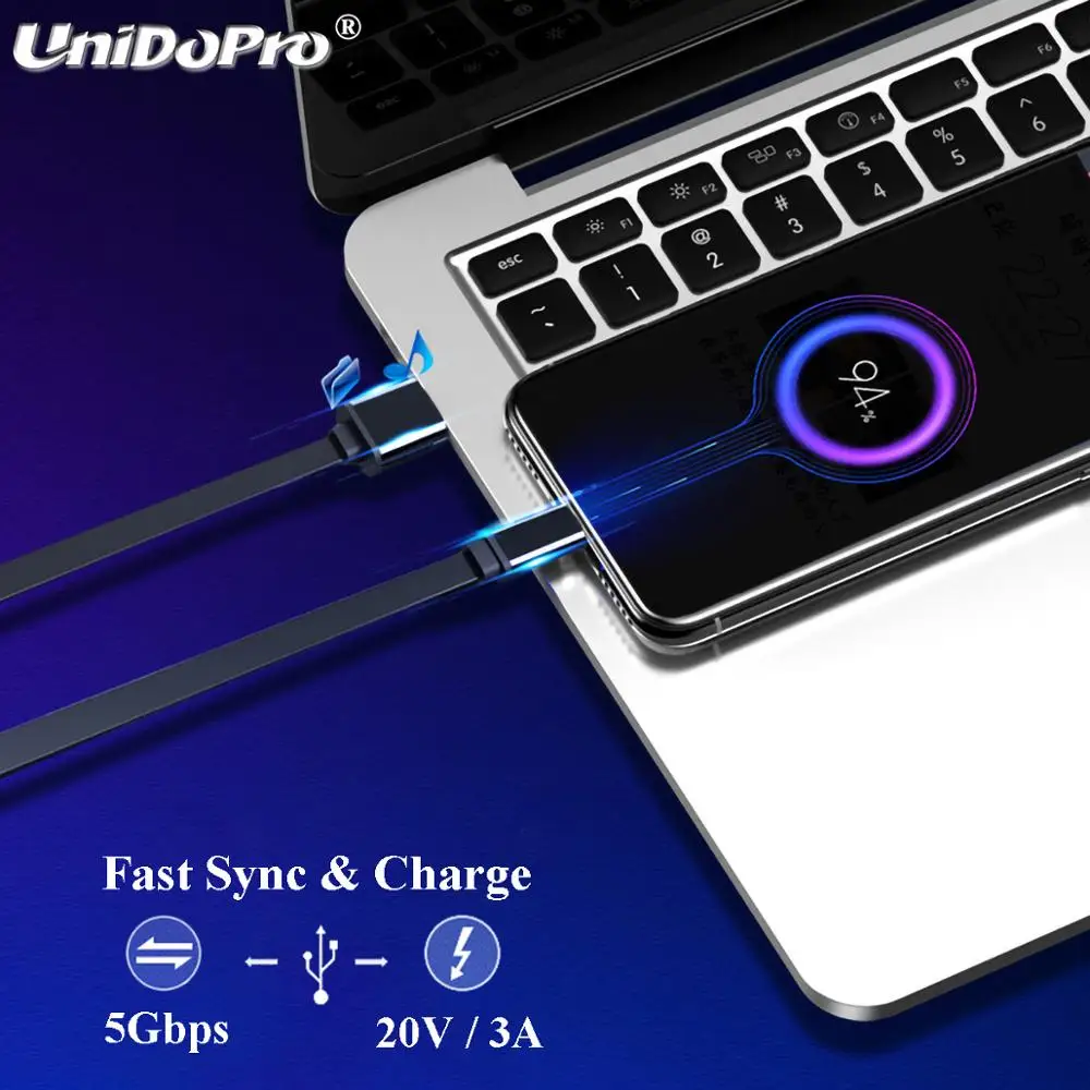 3FT Flat Type C Cable for WD My Passport Ultra | LaCie Mobile Drive SAMSUNG T5 Portable SSD USB Type-C External Hard Компьютеры и офис