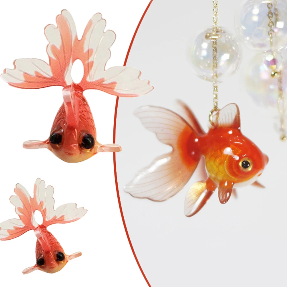 DIY аксессуары ручной работы моделирование золотой рыбки удачи кои серьги