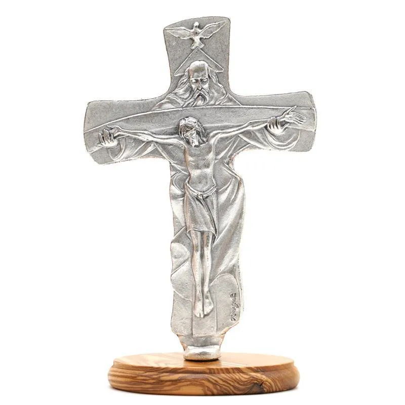 

Серебряный крест с распятием Иисуса, религиозный Крест Иисуса, вырезанный из Библии, католический христианский крест, подвесные украшения