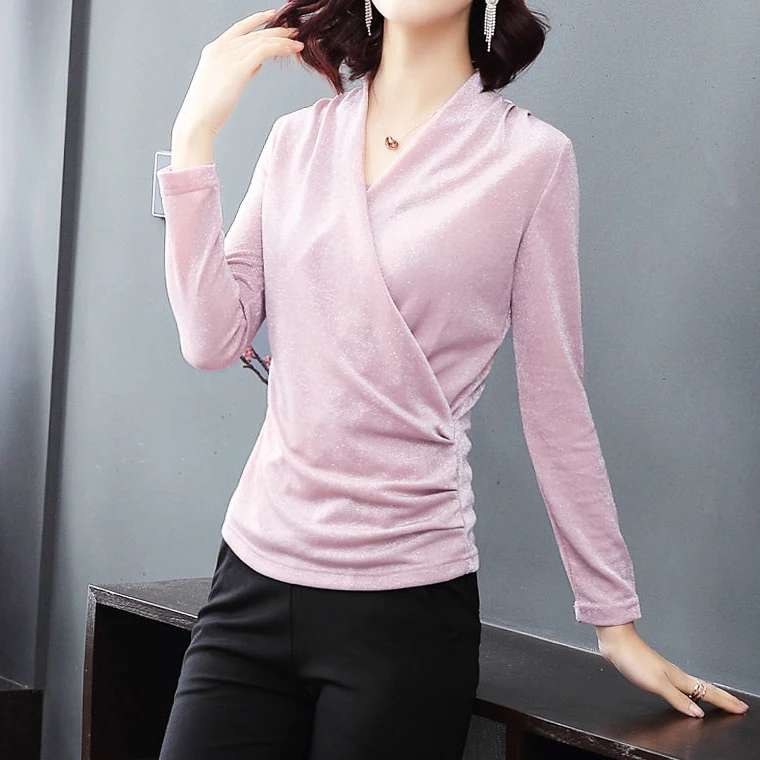 

Silk shirt female design sense niche fashion mulberry silk long sleeve blusas mujer de moda 2020 verano Hollow Out