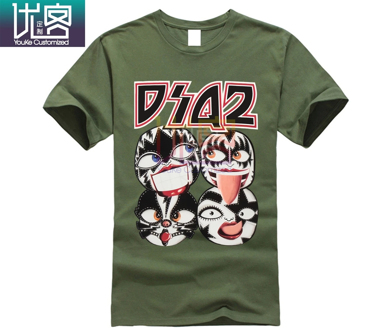 Новая хлопковая Футболка DSQICOND2 DSQ2 с буквенным принтом и короткими рукавами для