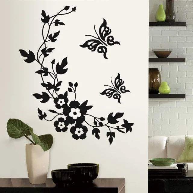 3D butterfly flowers wall sticker for kids room  bedroom living room fridge stickers home decor DIY 3d butterfly wall stickers &