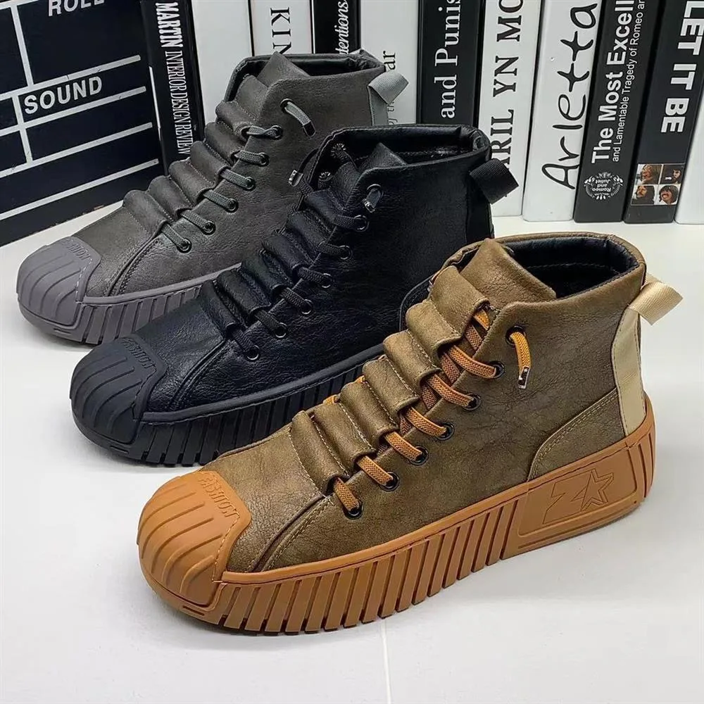 

2021 outono e inverno novos homens martin botas o aumento botas de moda sapatos casuais placa sapatos plataformaalta qualidade