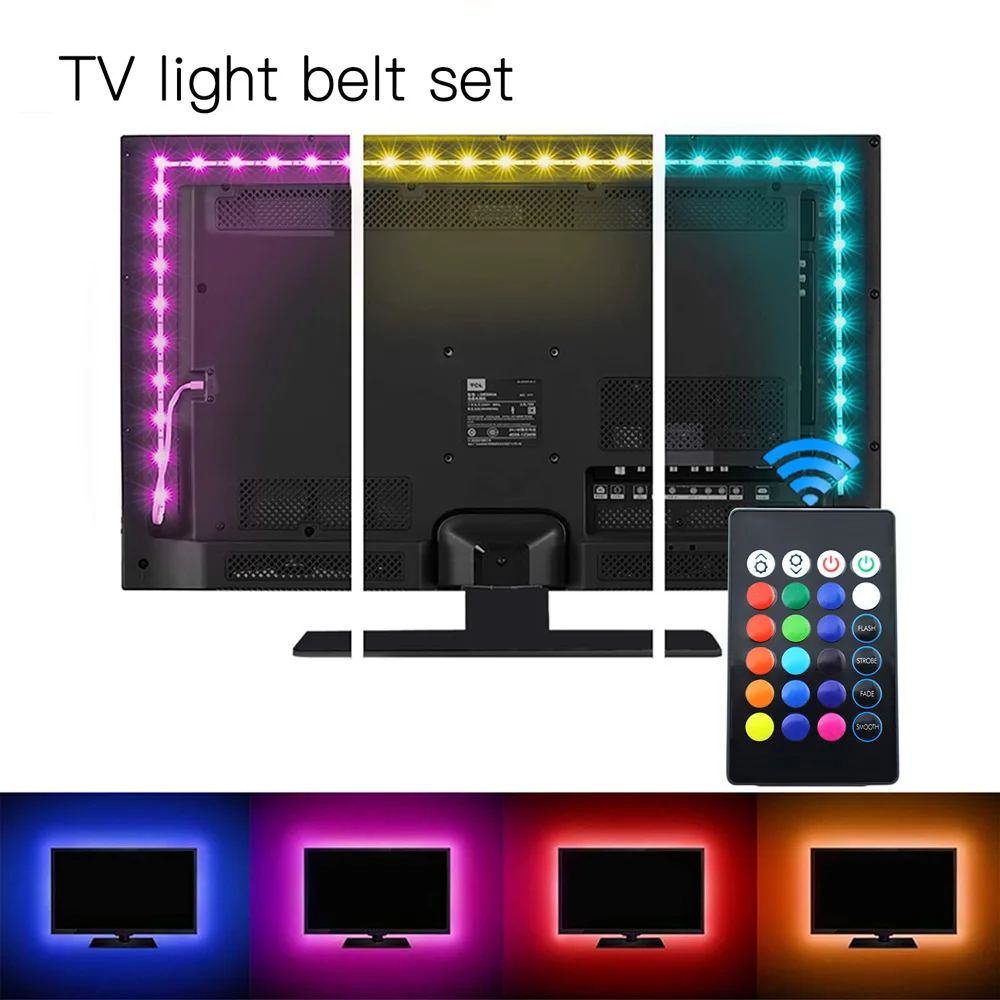 Светодиодная лента SMD5050 RGB 5 В водонепроницаемая для подсветильник Ки телевизора