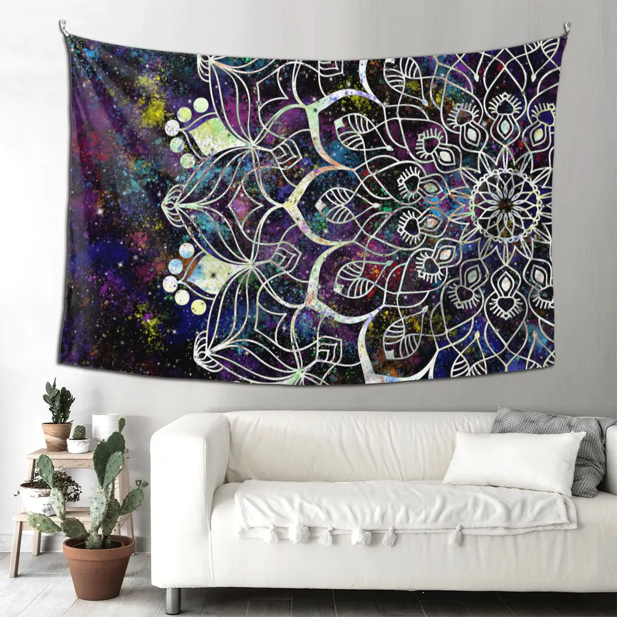 Cosmic Bohemian Mandala Tapestry Hippie Polyester Wall Hanging Boho Decor Curtain Retro Tapestries 95x73cm | Дом и сад
