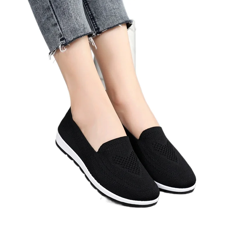 

2021Women's Summer Sneakers Slip on Flat Shoes Women's Casual Loafers Walking Shoes Female Outdoor Mesh Soft Bottom Sports Shoes