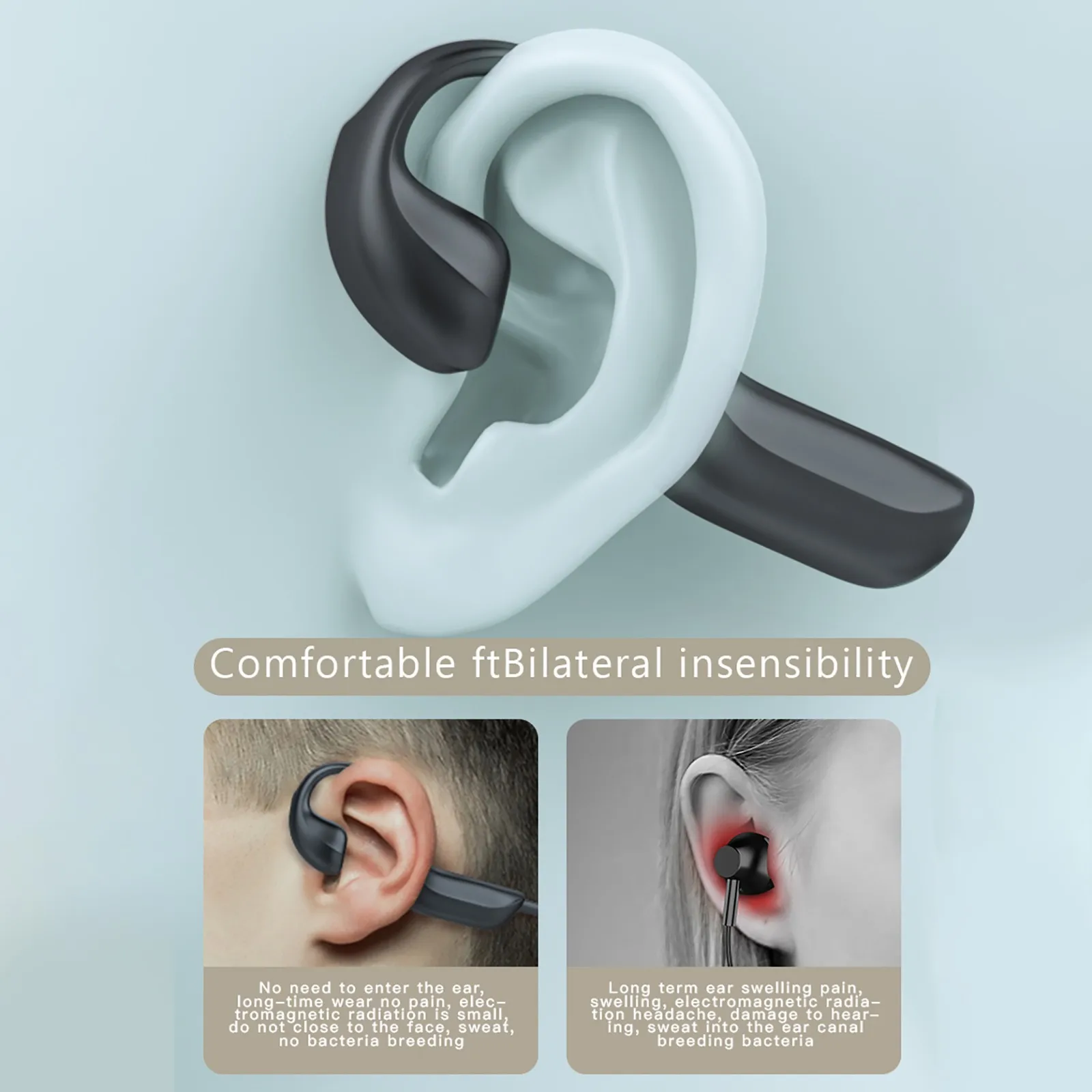 

G100 Bne Conduction Bluetooth Ear Hook Waterproof Wireless Sports Earphone