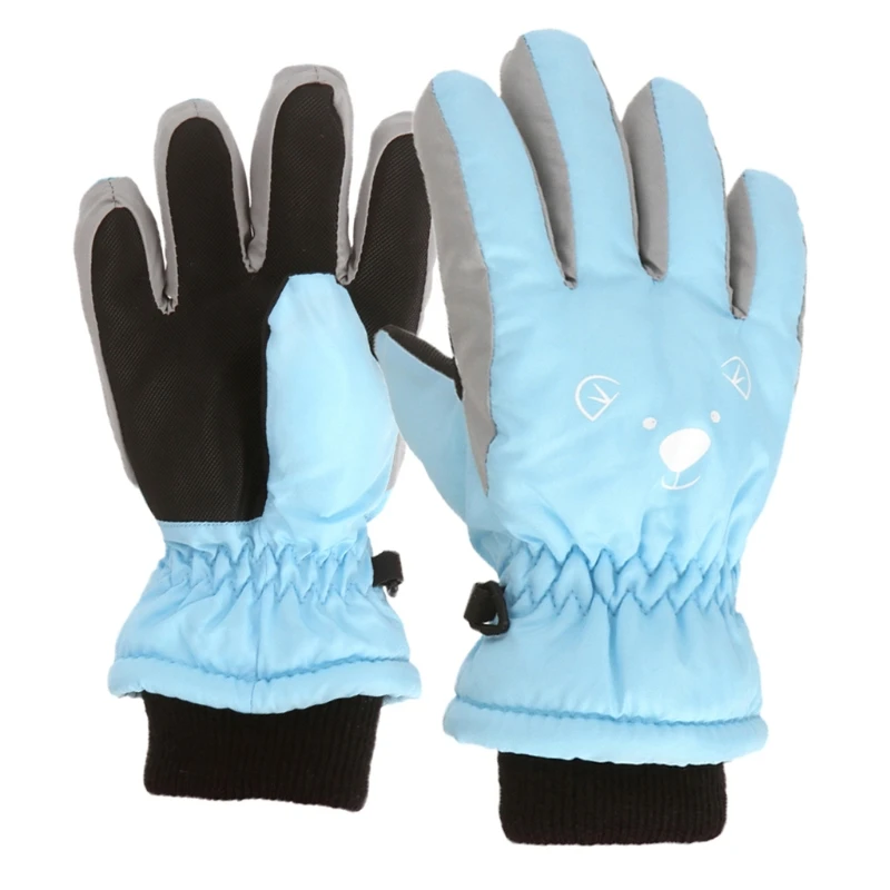 

Детские Лыжные велосипедные перчатки толстые теплые варежки для малышей водонепроницаемые ветрозащитные уличные спортивные перчатки с ми...