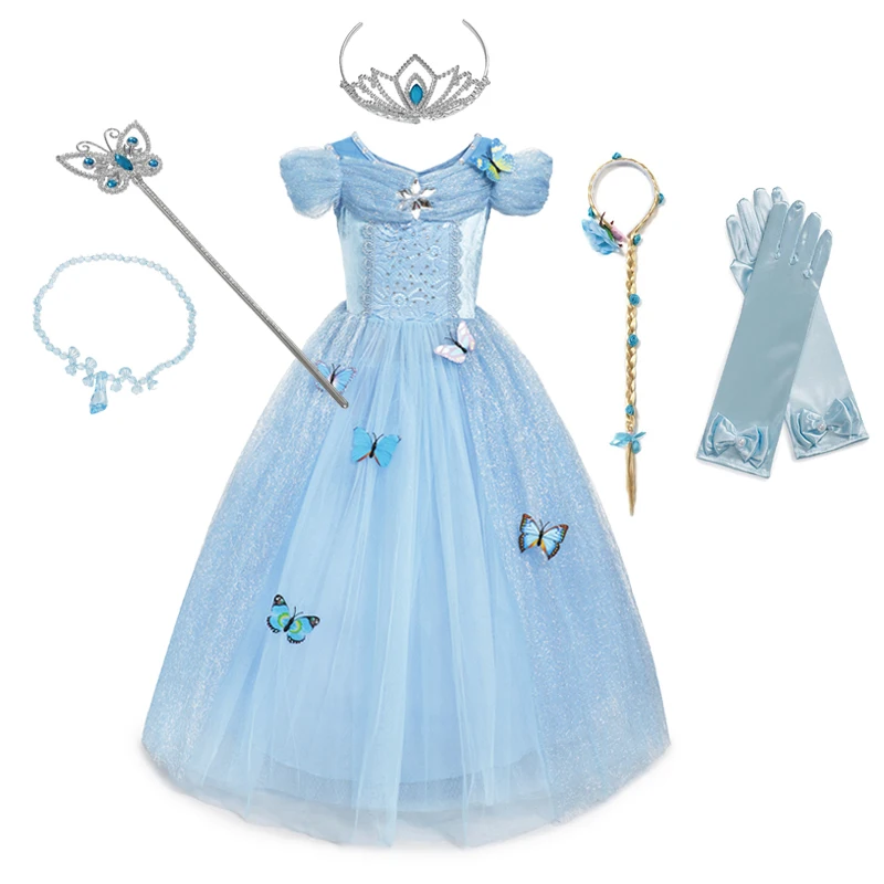 Платье Золушки принцессы для девочек подарок на день рождения платье фантазия