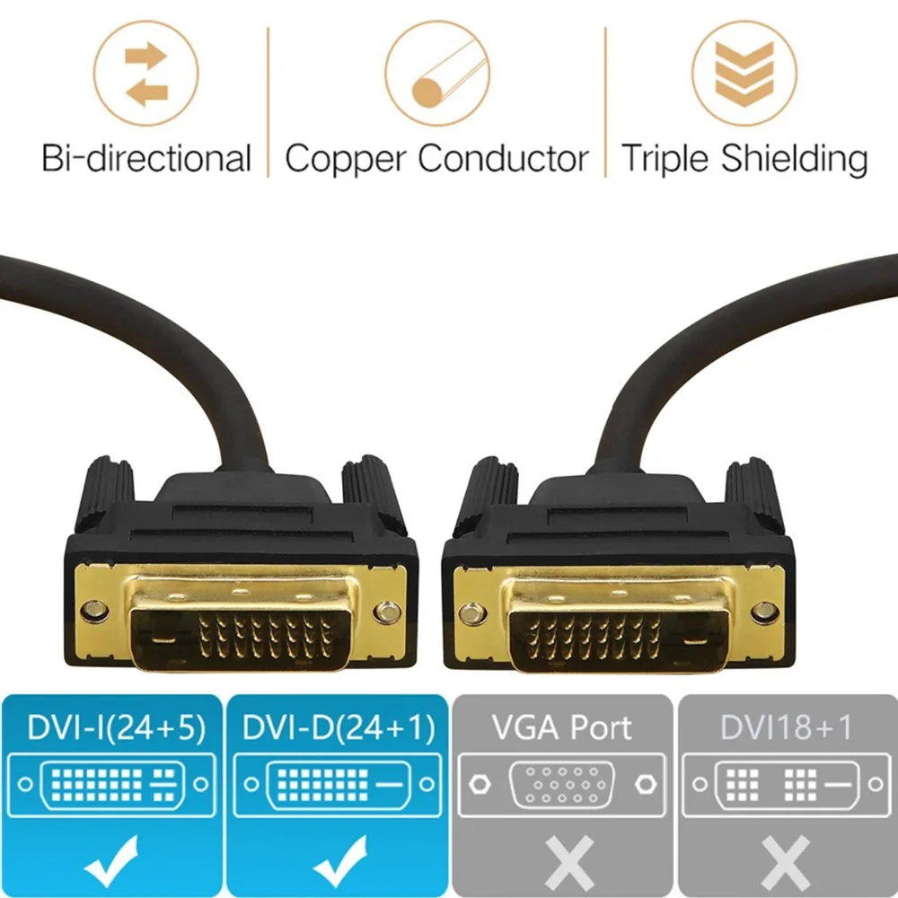 Высокоскоростной кабель DVI-DVI для монитора видеокабель DVI 24 + 1 штырьковый м 2 3 5