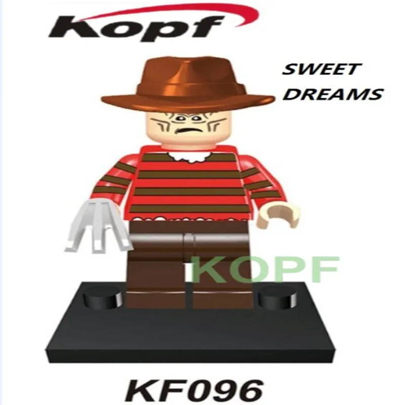 KF096 Without Box Одиночная кирпичи тематика ужасов Фильм КРИК убийца Хэллоуин костюм страшная маска строительные блоки детские подарочные игрушки KF936 - Цвет: KF096 Without Box