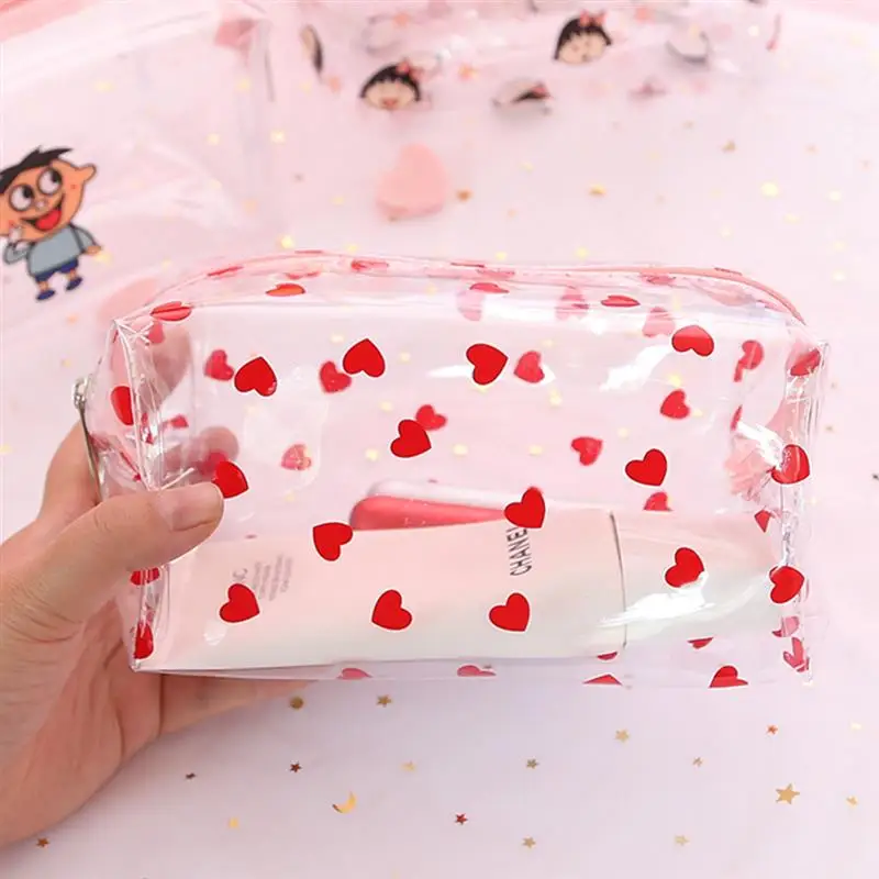 Косметичка с рисунком из мультфильма в Корейском стиле, женская косметичка, сумка для туалетных принадлежностей, водонепроницаемая косметичка, Прямая поставка