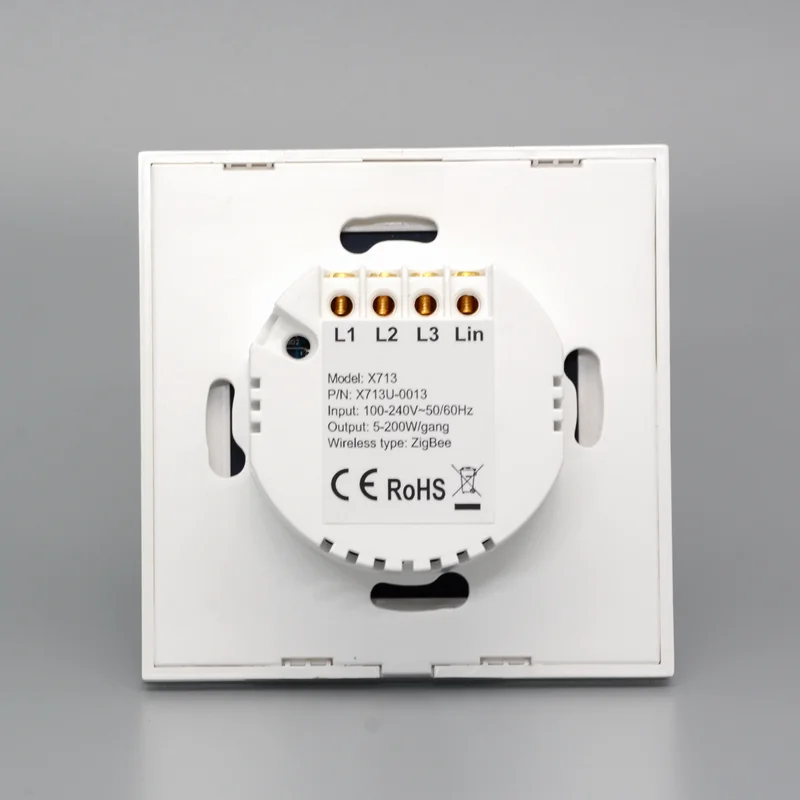 Zigbee смарт сенсорный светильник переключатель без нейтральный противопожарная проводка Tuya 86 Стекло стены Панель Переключатель ЕС 1/2/3, совместим с Google Home, Alexa