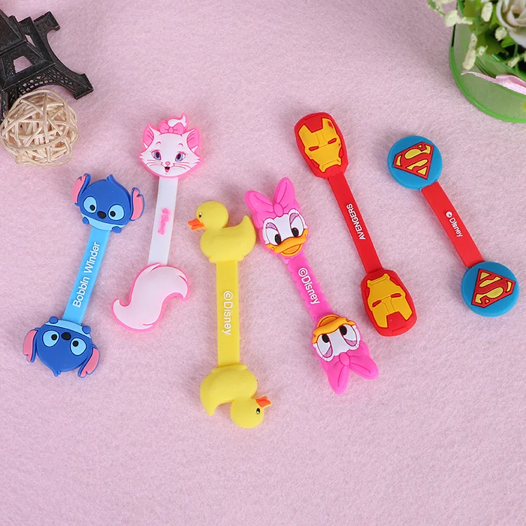 5 шт Kawaii мультфильм наушники намотки кабеля силиконовый шнур держатель для Iphone samsung мульти-Стили Организатор провода держатель